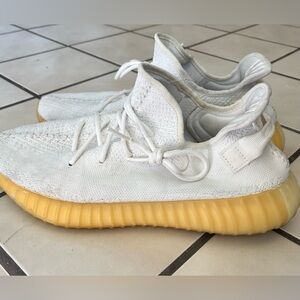 Yeezy x Adidas Boost 350 V2 Cream White Knit Sneakers